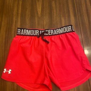 Pink Under Armour shorts